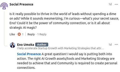 Linkedin comment 1