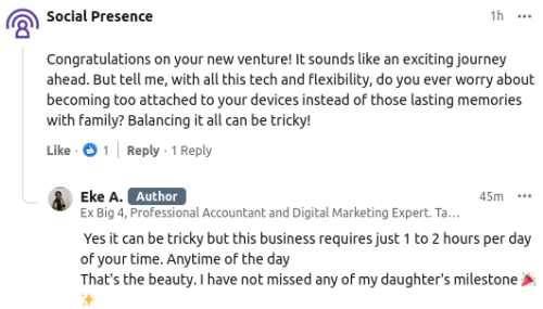 Linkedin comment 4