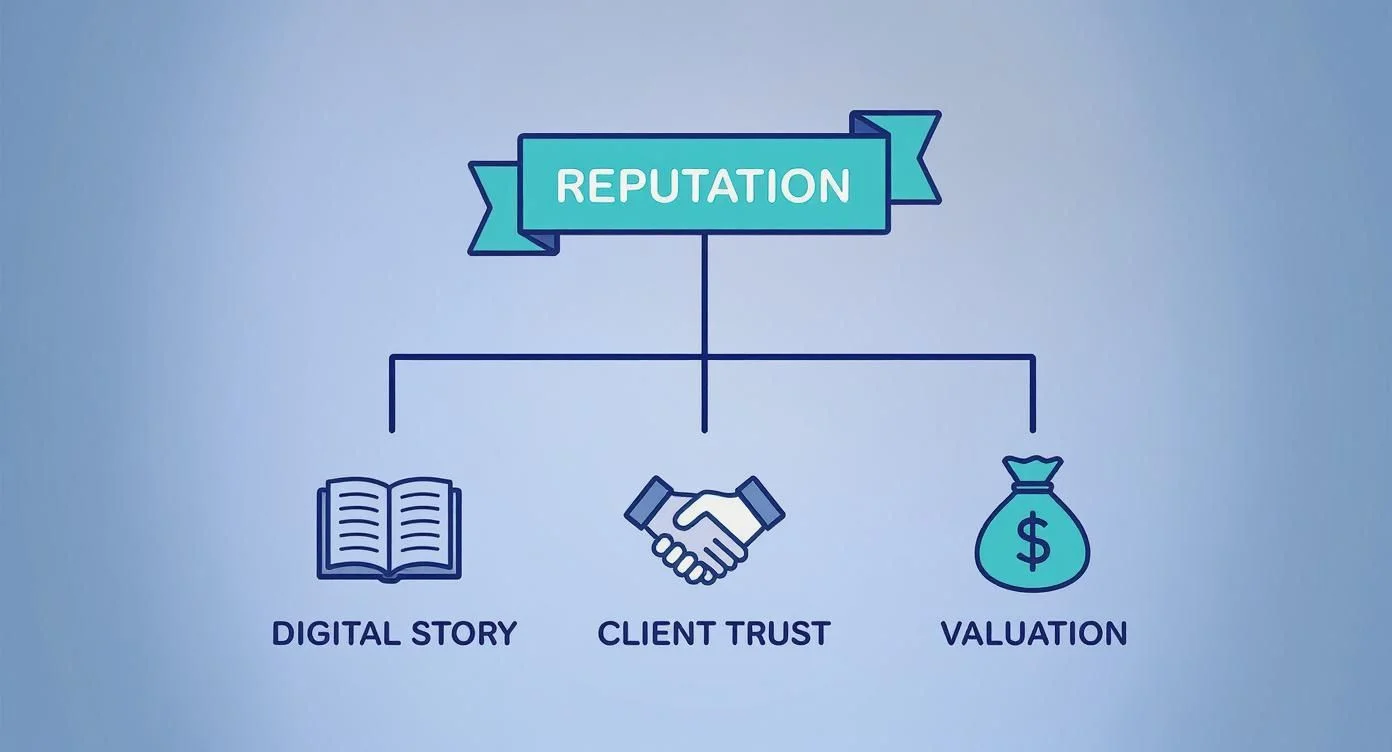 Infografik über professionelles Reputationsmanagement