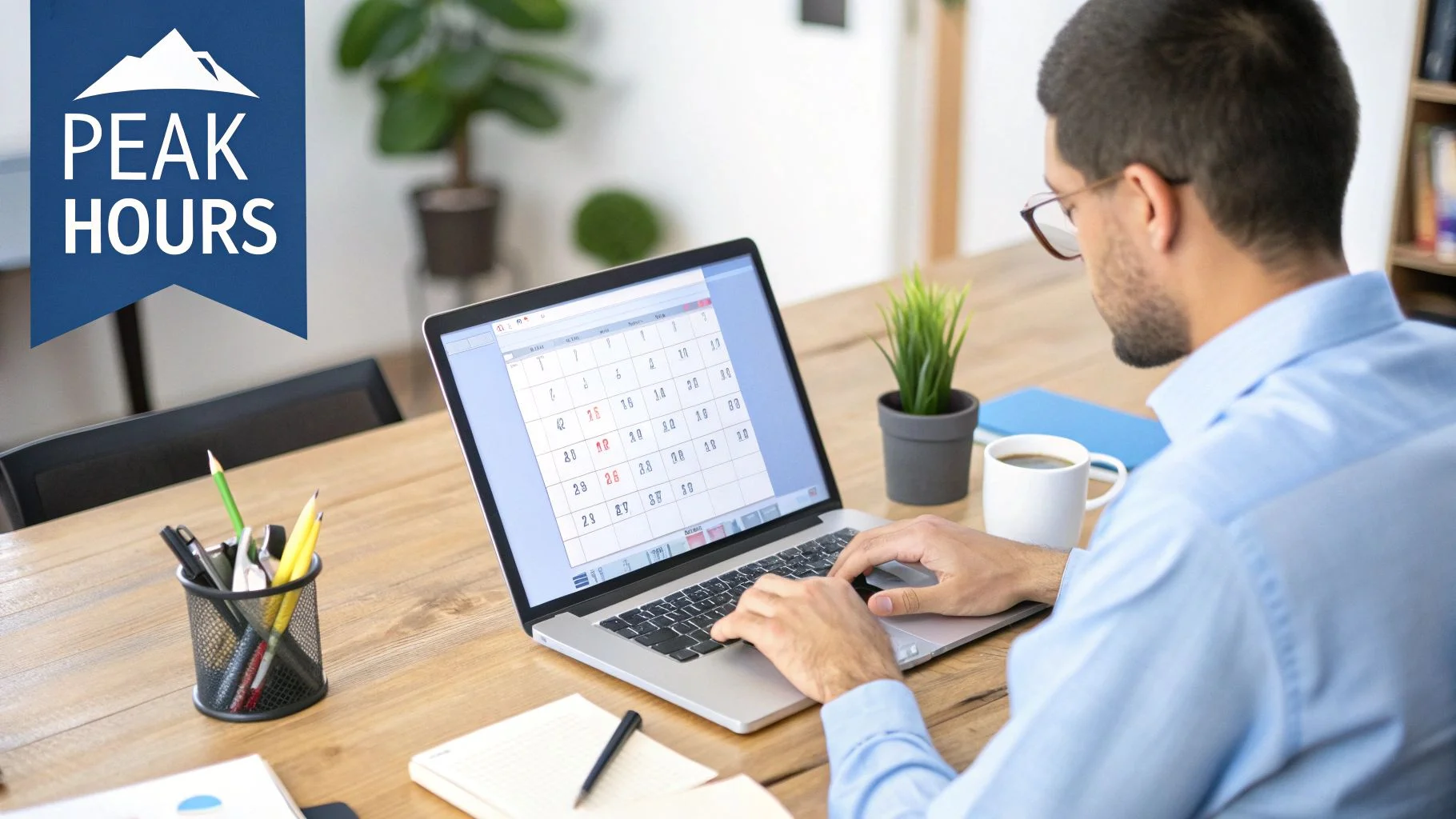 Publica Durante las Horas Pico de Negocio (8-10 AM y 12-2 PM)