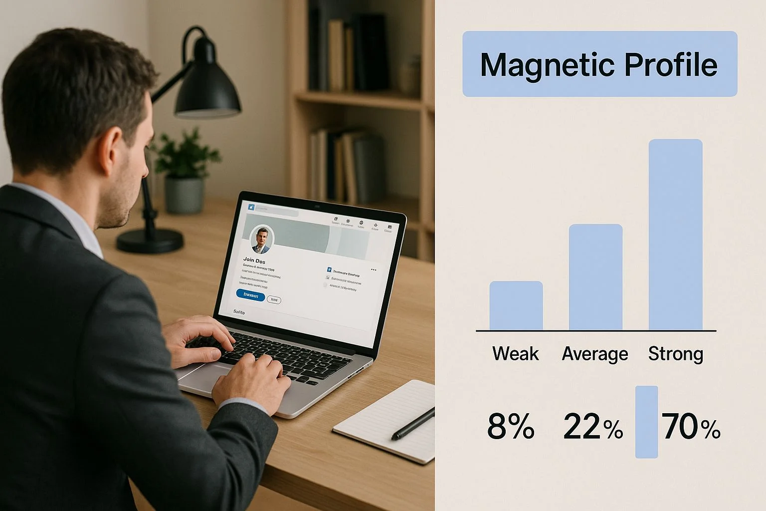 Infográfico sobre como ser notado no LinkedIn