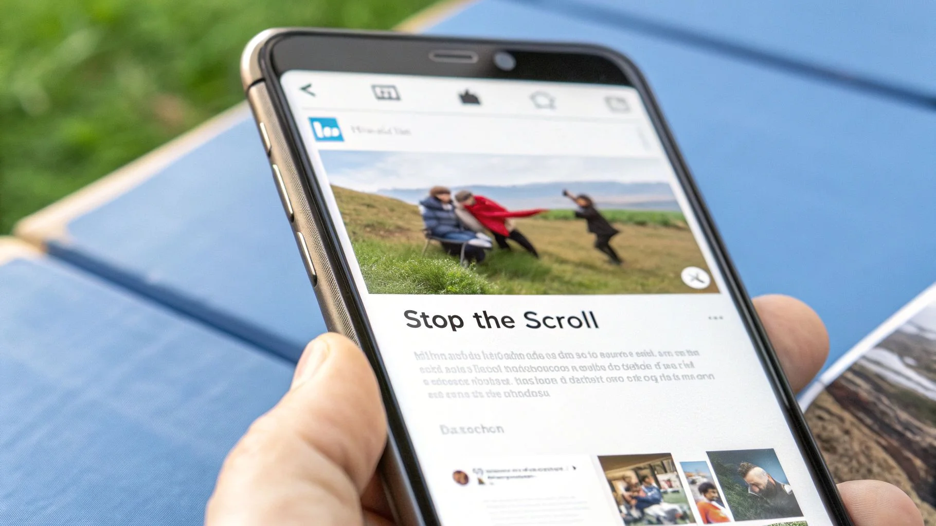 Um profissional criando uma publicação atraente no LinkedIn em um laptop