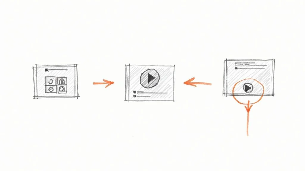 A person's hands arranging visually appealing content elements on a digital tablet, symbolizing the creation of high-impact LinkedIn posts.