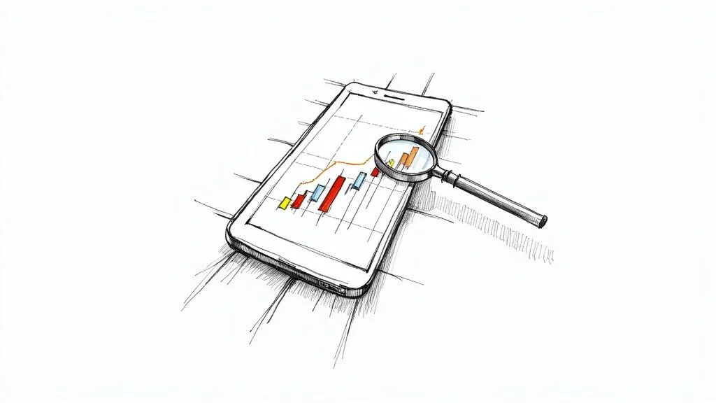 笔记本电脑屏幕上的分析仪表板显示图表和图形,代表数据驱动的社交媒体策略。