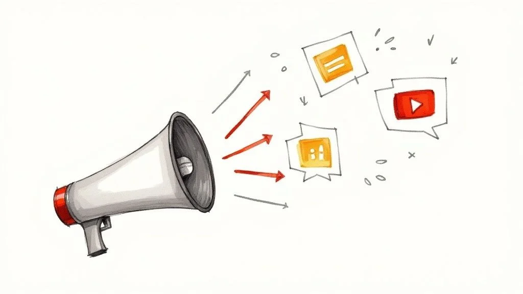 Une personne réfléchissant à des idées de contenu à un bureau avec des post-it et un ordinateur portable, illustrant une approche stratégique du contenu LinkedIn.