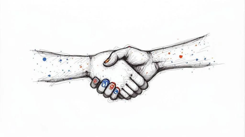 一位职业女性正在看手机,代表着管理她的社交媒体个人品牌