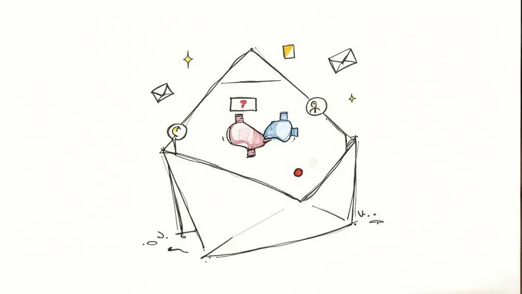 Zwei Fachleute arbeiten an einem Laptop an einer Nachricht zusammen, was eine effektive LinkedIn-Kommunikation symbolisiert.